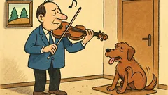 Banc: Câine vs. violonist
