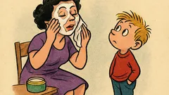 Banc: Mami, de ce te dai cu cremă?