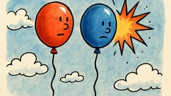 Banc: Două baloane se înălțau în aer...