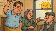 Banc: E atât de cald în autobuz...