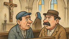 Banc: Ion, duminică, la biserică...