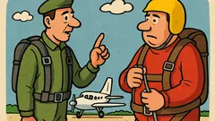 Banc: Instructorul de parașutism: numărați până la 50