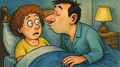 Banc: Soțul și soția în pat...