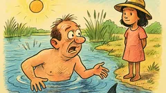 Banc: Bulă sare în Nil, fără grijă