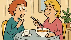 Banc: Două prietene stau de vorbă...