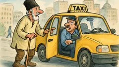 Banc: Se urcă-n taxi și cere „în principiu”