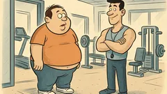 Banc: Intră un grăsuț la sala de fițe