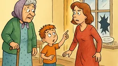 Banc: Bunica vede un geam spart