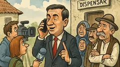 Banc: Un politician ajunge într-un sat…