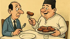 Banc: Un oaspete la masa unui oltean...