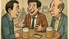 Banc: Un tip se întâlnește cu amicii