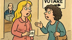 Banc: O blondă iese de la vot