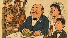 Banc: La o nuntă, lăutarii merg la naș