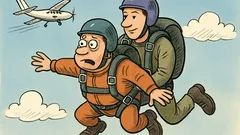 Banc: Astăzi m-a mâncat să sar cu parașuta