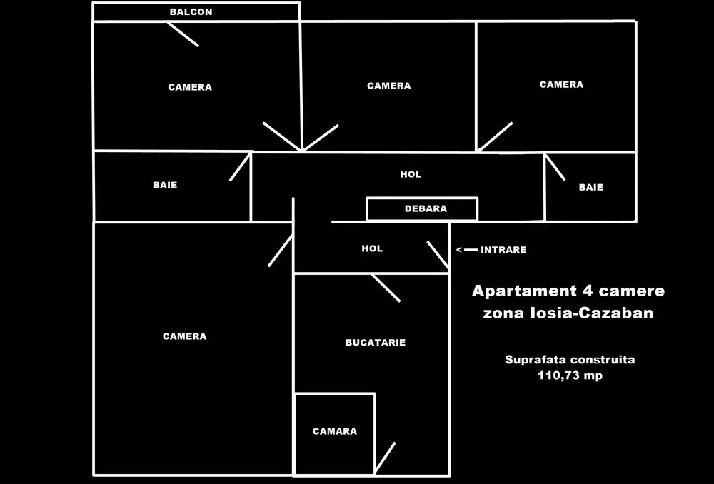 Vand apartament 4 camere zona Iosia-Cazaban