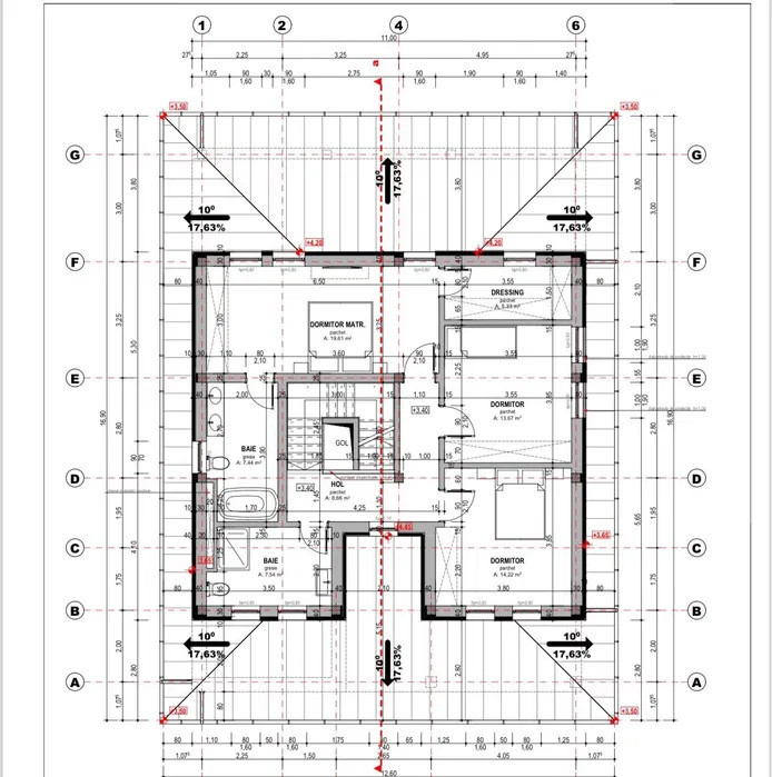 Casa la rosu D+P+E panorama,, str. Piersicilor